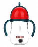 Akuku Bidon ze słomką z odważnikiem blue/red 280 ml A0164, 1 szt.