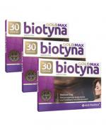 Alg Pharma Biotyna Gold Max, 3 x 30 tabl. Na skórę, włosy i paznokcie, cena, opinie, stosowanie 