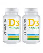 ALG PHARMA Witamina D3 VitalGold, 2 x 120 tabl., zdrowe kości i zęby, cena, dawkowanie, opinie 