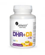 Aliness Omega DHA 300 mg z alg + D3 2000IU, 60 kapsułek