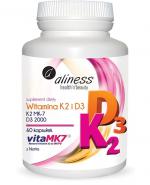 ALINESS Witamina K2 MK-7 100 µg z Natto + D3 - 60 kaps.