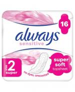Always Sensitive Super Plus 2 Podpaski ze skrzydełkami - 16 szt.