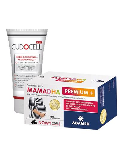  MamaDHA Premium + dla mam i kobiet w ciąży 90 kaps. + CUDOCELL MAX Krem ochronno regenerujący 80 ml. - Apteka internetowa Melissa  