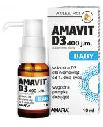  Amavit D3 baby 400 j.m., 10 ml, cena, opinie, dawkowanie