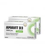 Amavit D3 Junior 1000 j.m., 2 x 60 tabletek, cena, opinie, stosowanie