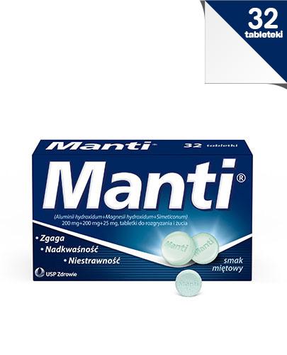 MANTI Smak miętowy - 32 tabl. - Apteka internetowa Melissa
