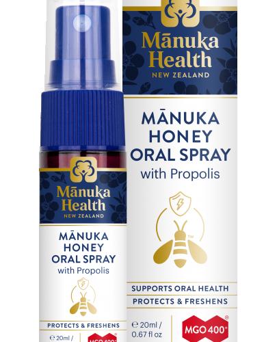 Manuka Health Spray doustny z miodem Manuka MGO 400+ i propolisem BIO 30, 20 ml