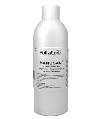 Manusan Płyn dezynfekujący bez dozownika. Do higienicznego mycia dłoni, 500 ml