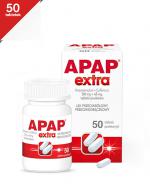  APAP EXTRA - Paracetamol 500 mg + kofeina 65 mg - 50 tabl.