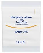 APTEO Kompresy gazowe jałowe 7x7 12-warstwowe - 3 szt.