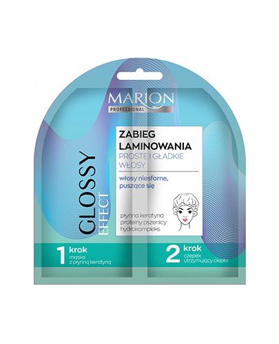  Marion Professional Glossy Effect Zabieg laminowania Diamentowy połysk włosów - 20 ml + czepek - cena, opinie, skład - Apteka internetowa Melissa  