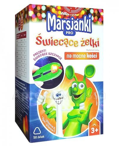 MARSJANKI PRO Świecące żelki na mocne kości - 50 szt. Data ważności: 2017.08.30 - Apteka internetowa Melissa