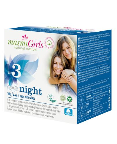  Masmi Girls Podpaski na noc ze skrzydełkami - 10 szt. - cena, opinie, właściwości  - Apteka internetowa Melissa  