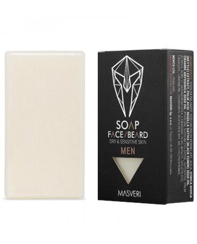  Masveri Men Intensywnie nawilżające mydło dla mężczyzn, do brody oraz suchej i wrażliwej skóry, 100 g  - Apteka internetowa Melissa  