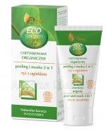AVA ECO GARDEN Certyfikowany organiczny peeling i maska 2w1 ryż z ogórkiem - 30 ml