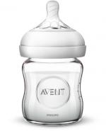 AVENT NATURAL Szklana butelka ze smoczkiem 0m+ SCF051/17 - 120 ml
