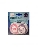 Avent Ultra Air Happy Smoczek uspokajający 6-18 m scf 080/10, 2 szt.