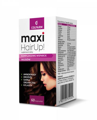  Maxi HairUp! - 60 kaps. Na zdrowe i mocne włosy - cena, opinie, właściwości - Apteka internetowa Melissa  