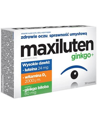  Maxiluten Ginkgo+, Na wzrok i koncentrację, 30 tabletek - Apteka internetowa Melissa  
