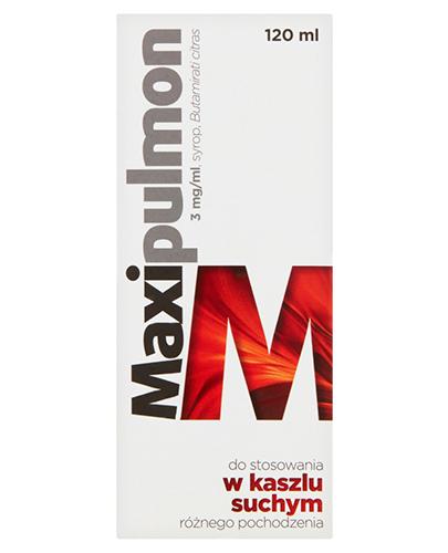 MAXIPULMON Syrop 3 mg/ml, 120 ml, na suchy kaszel cena, opinie, ulotka