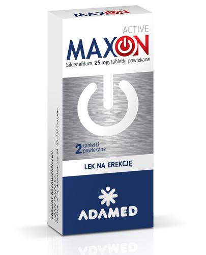  MAXON ACTIVE Sildenafilum, 25 mg, na erekcję, 2 tabletki powlekane - Apteka internetowa Melissa  
