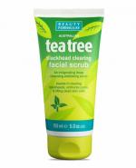  Beauty Formulas Peeling do twarzy z olejkiem z drzewa herbacianego oczyszczający zaskórniki, 150 ml