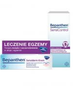 Bepanthen Sensiderm Krem, 50 g Leczenie AZS i egzemy + Bepanthen SensiControl Krem nawilżający do codziennej pielęgnacji, 200 ml