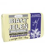 BIAŁY JELEŃ Hipoalergiczne mydło naturalne PREMIUM z czarnym bzem i lnem - 100 g