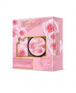 Bielenda Super Velvet Rose Skin Diet Zestaw Regenerujący olejek do kąpieli i pod prysznic  - 400 ml + Regenerujący peeling cukrowy - 350 g