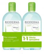  BIODERMA SEBIUM H2O Antybakteryjny płyn micelarny do oczyszczania twarzy, 2 x 500 ml 
