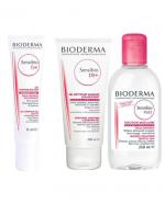 BIODERMA SENSIBIO EYE Kremowy żel pod oczy - 15 ml + SENSIBIO DS+ GEL MOUSSANT Antybakteryjny żel oczyszczający - 200 ml + SENSIBIO H2O Płyn micelarny do oczyszczania twarzy i zmywania makijażu - 250 ml