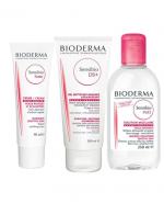 BIODERMA SENSIBIO FORTE Krem o natychmiastowym działaniu łagodzącym - 40 ml + SENSIBIO DS+ GEL MOUSSANT Antybakteryjny żel oczyszczający - 200 ml + SENSIBIO H2O Płyn micelarny do oczyszczania twarzy i zmywania makijażu - 250 ml