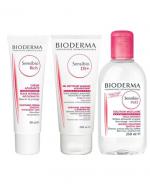 BIODERMA SENSIBIO LIGHT Krem łagodzący o lekkiej konsystencji do skóry wrażliwej - 40 ml + SENSIBIO DS+ GEL MOUSSANT Antybakteryjny żel oczyszczający - 200 ml + SENSIBIO H2O Płyn micelarny do oczyszczania twarzy i zmywania makijażu - 250 ml