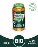 BoboVita Bio Pomidory z łososiem i makaronem gwiazdki po 12 miesiącu, 250 g