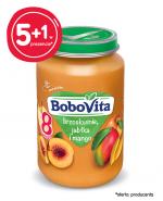  BOBOVITA Brzoskwinie jabłka i mango po 8 miesiącu - 6 x 190 g - cena, opinie, właściwości