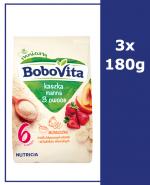 BOBOVITA Kaszka manna o smaku owocowym po 6 m-cu - 3 x 180 g