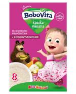 BoboVita kaszka mleczna pełnoziarnista wielozbożowa z kolorowymi owocami po 8 miesiącu - 200 g