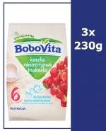 BOBOVITA Kaszka mleczno-ryżowa o smaku truskawkowym po 6 m-cu - 3 x 230 g