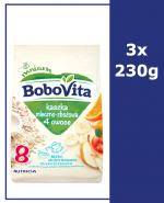 BOBOVITA Kaszka mleczno-zbożowa 4 owoce po 8 m-cu - 3 x 230 g