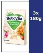 BOBOVITA Kaszka ryżowa o smaku brzoskwiniowym - 3 x 180 g