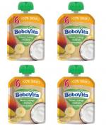 BOBOVITA MUS Banan z mango i mlekiem kokosowym po 6 m-cu - 4 x 80 g