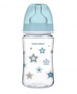 CANPOL BABIES Antykolkowa butelka szerokootworowa EasyStart 35/217 niebieska 240 ml - 1 szt.