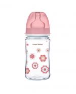 CANPOL BABIES Antykolkowa butelka szerokootworowa EasyStart 35/217 różowa 240 ml - 1 szt.