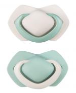 Canpol Babies Zestaw smoczków uspokajających silikonowych 6-18 m Pure Color zielony 22/645bei - 2 szt.