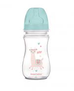 CANPOL BABIES Butelka szerokootworowa antykolkowa EasyStart zielona 35/221 - 240 ml