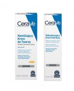 CERAVE Nawilżający Krem do Twarzy z ceramidami SPF25 - 52 ml + CERAVE Odbudowujący Krem pod Oczy dla skóry normalnej i suchej - 14 ml