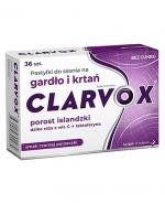 Clarvox gardło i krtań bez cukru o smaku czarnej porzeczki - 36 pastyl.
