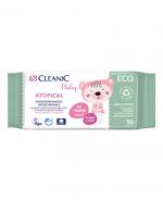 CLEANIC BABY ECO Atopical biodegradowalne chusteczki nawilżane dla niemowląt i dzieci 50 szt.
