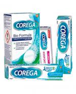 COREGA SUPER MOCNY DELIKATNIE MIĘTOWY Krem mocujący do protez - 70 g x 2 + COREGA COMFORT Krem mocujący do protez zębowych - 40 g + COREGA TABS BIO FORMULA Tabletki do czyszczenia protez zębowych - 136 szt.