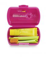 Curaprox Travel Set Zestaw podróżny do czyszczenia jamy ustnej Szczoteczka składana 5460 + Pasta BeYou o smaku grejpfrut - bergamotka, 10 ml + Szczoteczki międzyzębowe, 2 szt.